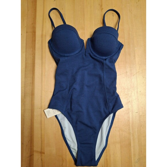Cupshe One Piece Swimsuit Tummy Control New Size XS Navy Blue New With Tags - Picture 1 of 8